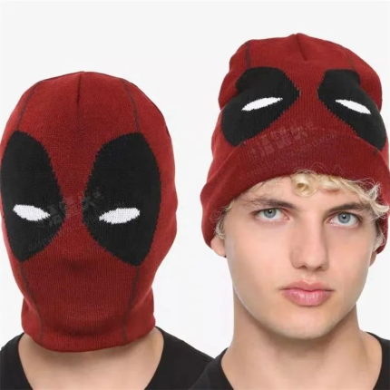 Deadpool Knit Ski Mask?- Unisex Winter Thermal Face Cover Beanie, Cosplay Character Hat